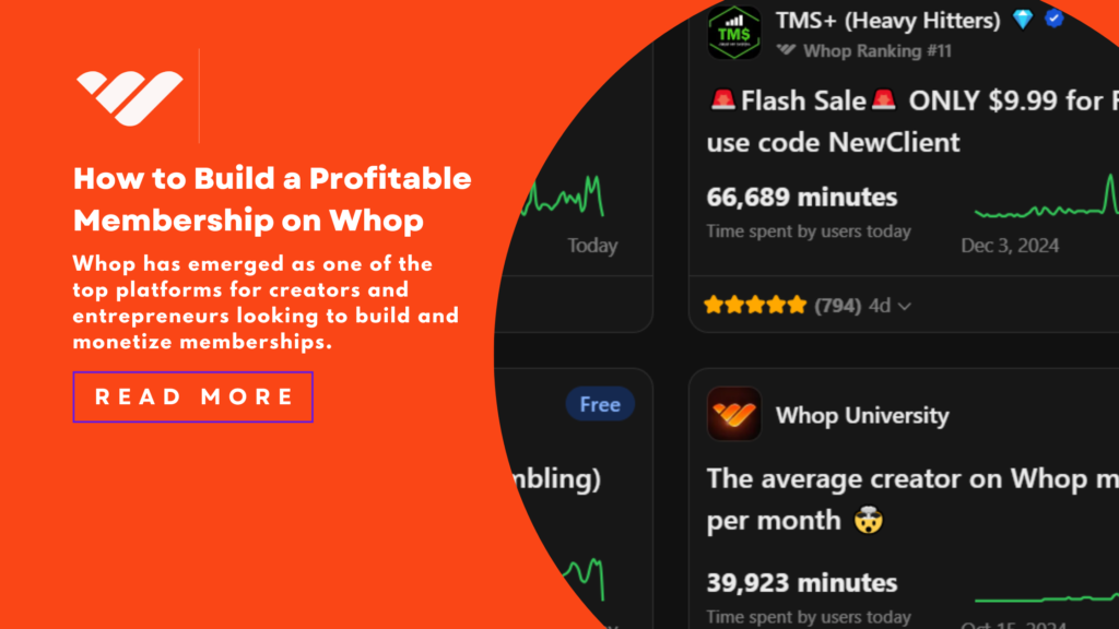 How to Build a Profitable Membership on Whop